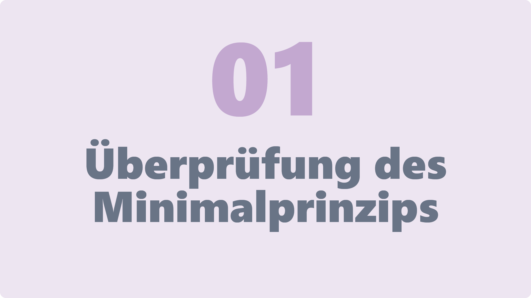 Überprüfung des Minimalprinzips