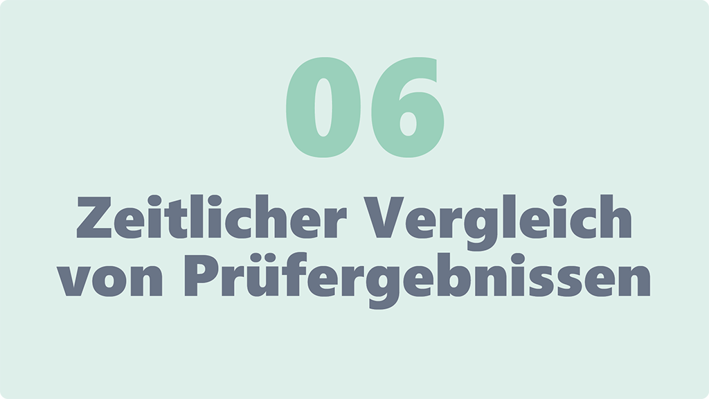 Zeitlicher Vergleich von Prüfungen
