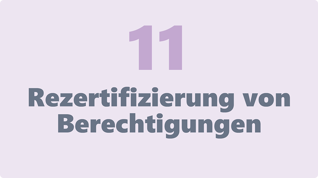 Rezertifizierung von Berechtigungen